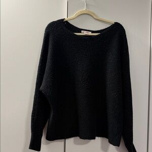 Joe Fresh Black Scoop Neck Knit Sweater